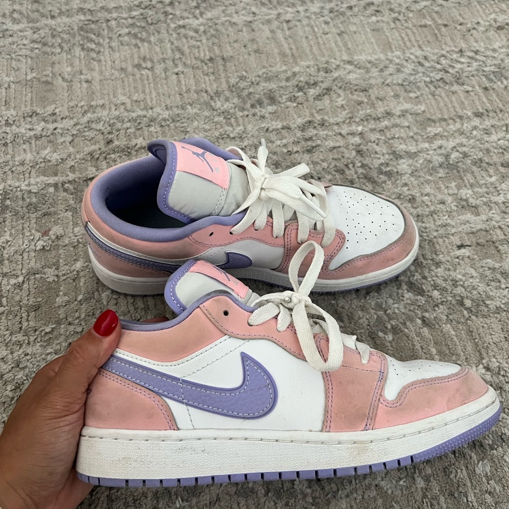 Nike Jordan's White and Pink Sneakers